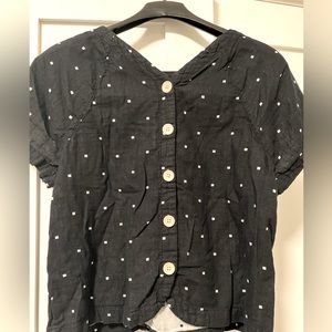 Madewell linen button back blouse